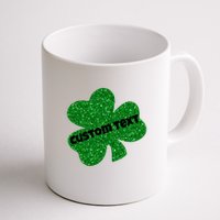 St. Patrick's Day Teacher Ms Mrs Personalized Name Green Glitter Mug