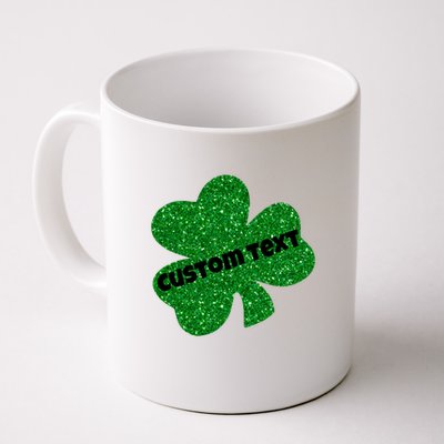St. Patrick's Day Teacher Ms Mrs Personalized Name Green Glitter Mug