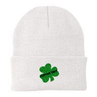 St. Patrick's Day Teacher Ms Mrs Personalized Name Green Glitter Beanie