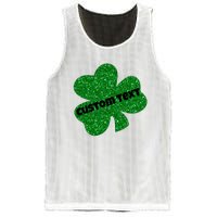 St. Patrick's Day Teacher Ms Mrs Personalized Name Green Glitter Mesh Reversible Basketball Jersey Tank