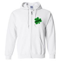St. Patrick's Day Teacher Ms Mrs Personalized Name Green Glitter Full Zip Hoodie