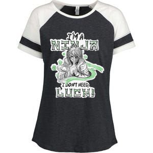 Saint Patrick's Day Ninja Anime Lovers Ss Enza Ladies Jersey Colorblock Tee