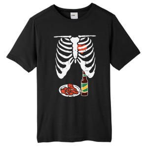 Skeleton Pregnancy Dad Chicken Wings Beer Halloween Tall Fusion ChromaSoft Performance T-Shirt