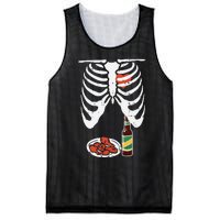 Skeleton Pregnancy Dad Chicken Wings Beer Halloween Mesh Reversible Basketball Jersey Tank