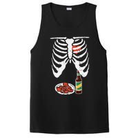 Skeleton Pregnancy Dad Chicken Wings Beer Halloween PosiCharge Competitor Tank