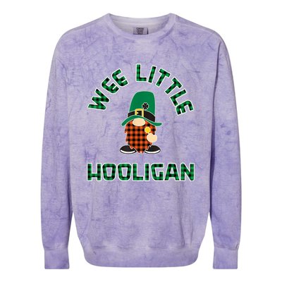 St Patricks Day Wee Little Hooligan Boy Kids Funny Colorblast Crewneck Sweatshirt