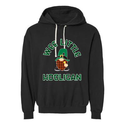 St Patricks Day Wee Little Hooligan Boy Kids Funny Garment-Dyed Fleece Hoodie