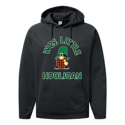 St Patricks Day Wee Little Hooligan Boy Kids Funny Performance Fleece Hoodie