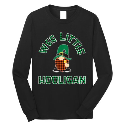 St Patricks Day Wee Little Hooligan Boy Kids Funny Long Sleeve Shirt