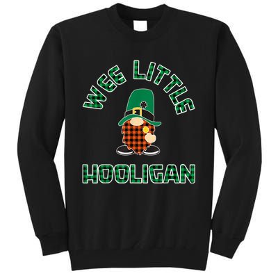 St Patricks Day Wee Little Hooligan Boy Kids Funny Tall Sweatshirt