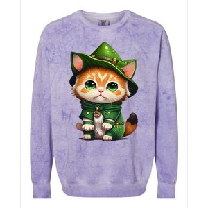 St. Patrick's Day Cats Lover Cute St Paddys Colorblast Crewneck Sweatshirt