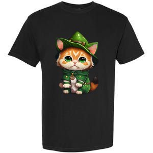 St. Patrick's Day Cats Lover Cute St Paddys Garment-Dyed Heavyweight T-Shirt