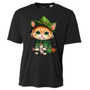 St. Patrick's Day Cats Lover Cute St Paddys Cooling Performance Crew T-Shirt