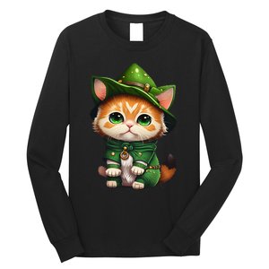 St. Patrick's Day Cats Lover Cute St Paddys Long Sleeve Shirt