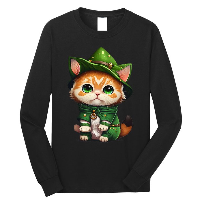 St. Patrick's Day Cats Lover Cute St Paddys Long Sleeve Shirt