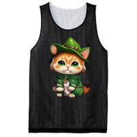 St. Patrick's Day Cats Lover Cute St Paddys Mesh Reversible Basketball Jersey Tank