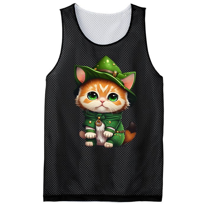 St. Patrick's Day Cats Lover Cute St Paddys Mesh Reversible Basketball Jersey Tank