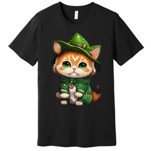 St. Patrick's Day Cats Lover Cute St Paddys Premium T-Shirt