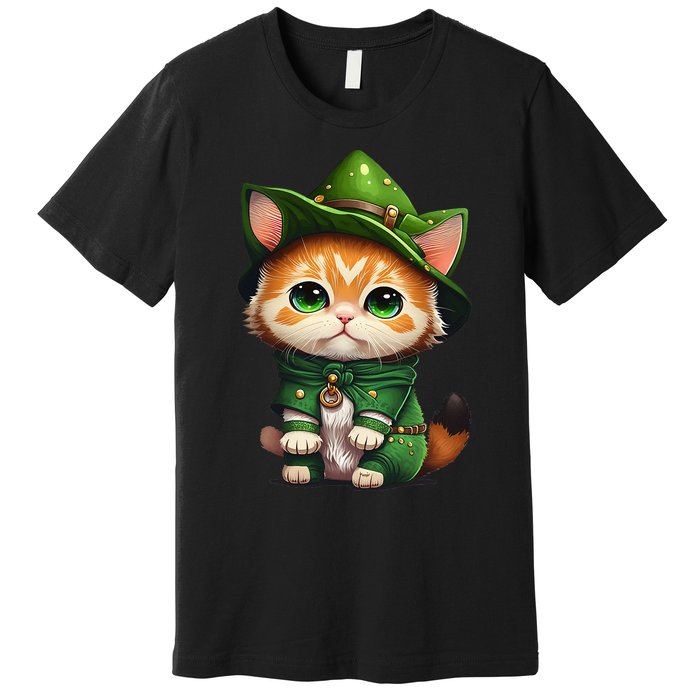 St. Patrick's Day Cats Lover Cute St Paddys Premium T-Shirt