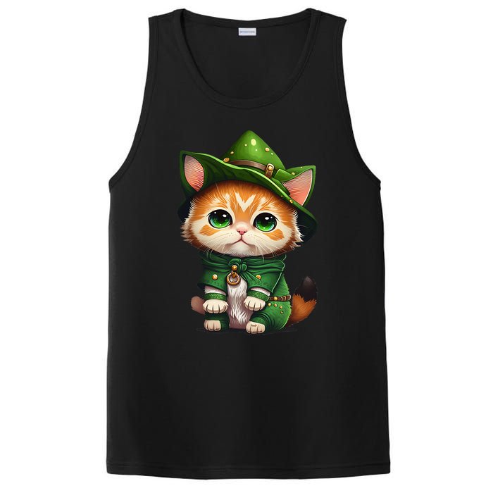 St. Patrick's Day Cats Lover Cute St Paddys PosiCharge Competitor Tank