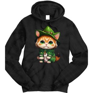 St. Patrick's Day Cats Lover Cute St Paddys Tie Dye Hoodie