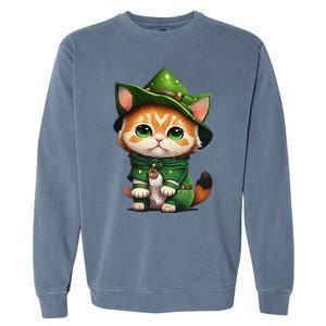 St. Patrick's Day Cats Lover Cute St Paddys Garment-Dyed Sweatshirt