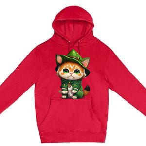 St. Patrick's Day Cats Lover Cute St Paddys Premium Pullover Hoodie