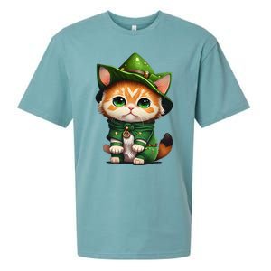 St. Patrick's Day Cats Lover Cute St Paddys Sueded Cloud Jersey T-Shirt