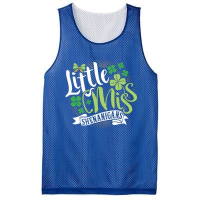 St Patrick's Day Little Miss Shenanigans Irish Cool Gift Mesh Reversible Basketball Jersey Tank