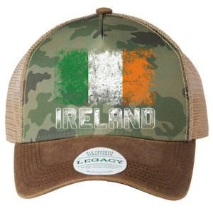 St Patrick's Day Patriotic Gift Distressed Irish Flag Gift Legacy Tie Dye Trucker Hat