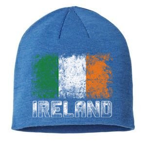 St Patrick's Day Patriotic Gift Distressed Irish Flag Gift Sustainable Beanie