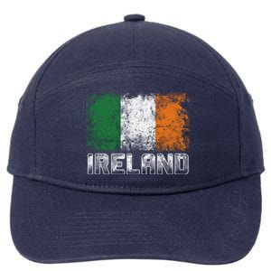 St Patrick's Day Patriotic Gift Distressed Irish Flag Gift 7-Panel Snapback Hat