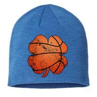 St Patricks Day Basketball Center Shamrock Meaningful Gift Sustainable Beanie