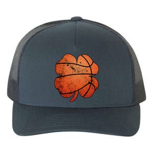 St Patricks Day Basketball Center Shamrock Meaningful Gift Yupoong Adult 5-Panel Trucker Hat