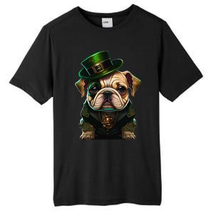 St Patricks Day Irish Bulldog Cute St Pattys Day Bulldog Tall Fusion ChromaSoft Performance T-Shirt