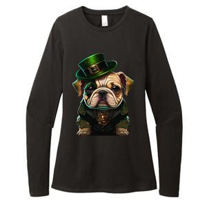 St Patricks Day Irish Bulldog Cute St Pattys Day Bulldog Womens CVC Long Sleeve Shirt