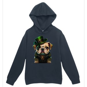 St Patricks Day Irish Bulldog Cute St Pattys Day Bulldog Urban Pullover Hoodie