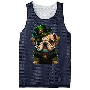 St Patricks Day Irish Bulldog Cute St Pattys Day Bulldog Mesh Reversible Basketball Jersey Tank