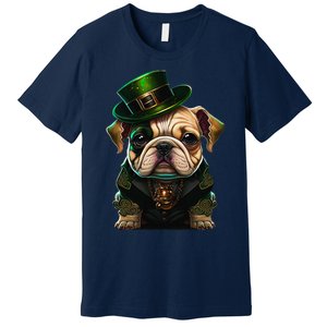 St Patricks Day Irish Bulldog Cute St Pattys Day Bulldog Premium T-Shirt