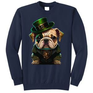 St Patricks Day Irish Bulldog Cute St Pattys Day Bulldog Tall Sweatshirt