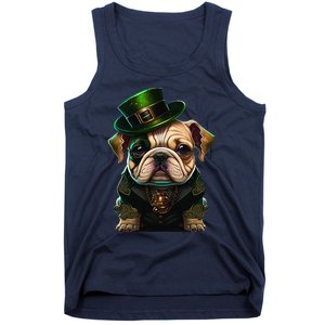 St Patricks Day Irish Bulldog Cute St Pattys Day Bulldog Tank Top