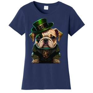 St Patricks Day Irish Bulldog Cute St Pattys Day Bulldog Women's T-Shirt