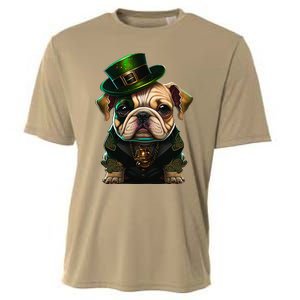 St Patricks Day Irish Bulldog Cute St Pattys Day Bulldog Cooling Performance Crew T-Shirt