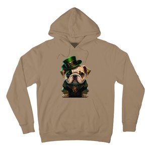 St Patricks Day Irish Bulldog Cute St Pattys Day Bulldog Hoodie