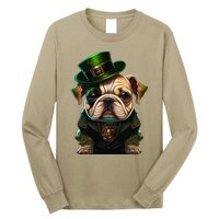 St Patricks Day Irish Bulldog Cute St Pattys Day Bulldog Long Sleeve Shirt