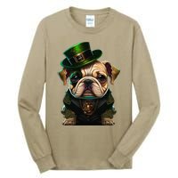 St Patricks Day Irish Bulldog Cute St Pattys Day Bulldog Tall Long Sleeve T-Shirt