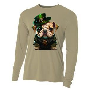 St Patricks Day Irish Bulldog Cute St Pattys Day Bulldog Cooling Performance Long Sleeve Crew