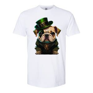 St Patricks Day Irish Bulldog Cute St Pattys Day Bulldog Softstyle CVC T-Shirt