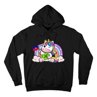 St. Patricks Day Irish Unicorn Haiti Haitian Ayiti Flag Hoodie