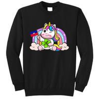 St. Patricks Day Irish Unicorn Haiti Haitian Ayiti Flag Tall Sweatshirt